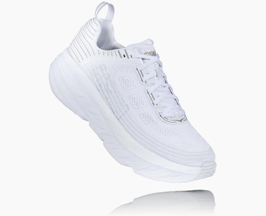 Hoka Australia One One Bondi 6 - Mens Running Shoes White - NQAVH-1469